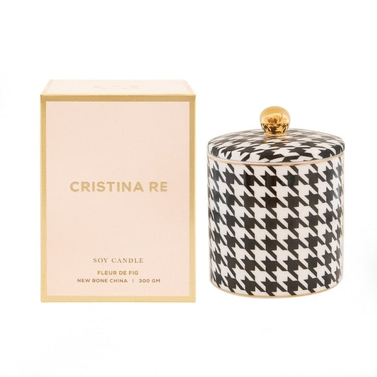 Christina re Houndstooth candle